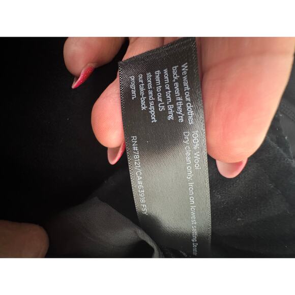 Eileen Fisher WOOL Black Straight Leg Pants - Picture 8 of 8